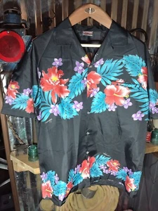 Kalena Fashions of Hawaii- Men Hawaiian Floral Short Sleeve Button Shirt Sz XL  - Picture 1 of 7