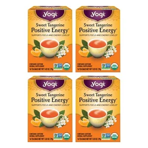 Yogi Sweet Tangerine Positive Energy Organic Tea 16 Count Energizing Blend - Picture 1 of 6