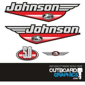 Johnson 5hp outboard engine decals/sticker kit - Picture 1 of 1