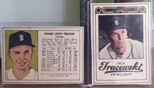 1968 Detroit Free Press Bubblegumless Detroit Tigers Card Dick Tracewski EX