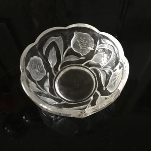 Vintage Glasschale 12 cm Durchmesser 5 cm hoch klar - Bild 1 von 5