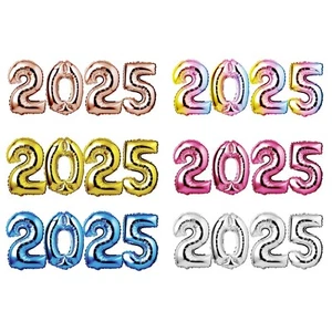 NEW YEAR 2025 BALLOONS LARGE 40" PARTY GRADUATION PROM BALL DISCO DECOR FOIL - Picture 1 of 7