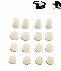 16 pcs. Clear WHITE Earbuds Gels for Beats Powerbeats-PRO. Sizes S/M/L/Layer - Picture 1 of 3