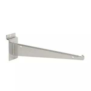 10 x Display Shelf Brackets Slatwall Grid Wall Bracket Supermarket Store Hanging - Picture 1 of 12