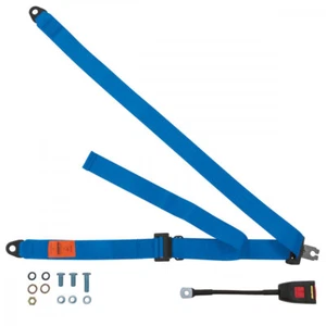 Front Static Seat Belt For Mercedes Benz 300 SE Umo 1962-1970 Blue - Picture 1 of 6
