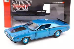1:18 Auto World 1971 Dodge Caricabatterie R/T Coupè Classe Of Blu Metallizzato - Foto 1 di 5