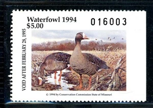 US State of Missouri Waterfowl Scott # 16 - MNH-NG - CV=$8.00 (17-C246) - Picture 1 of 1
