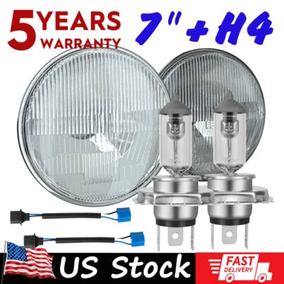 Par de faros halógenos LED redondos de 7" pulgadas para Ford Deluxe 1939-1951 carcasa nuevos Foto 1 de 4