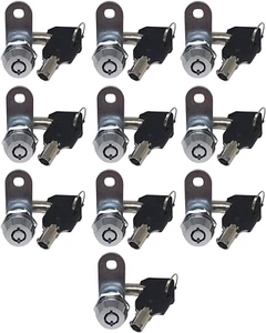 Admiral Locks Tubular Cam Lock,Keyed Alike Removable Key(5/8" 180°, Chrome Pack - Picture 1 of 6