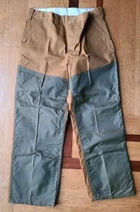 Vtg Men's SafTbak Duck Brown Nylon Faced Hunting Brush Pants 38x30 New Old Stock - Picture 1 of 9