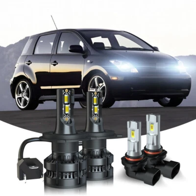 Kit de 4 faros LED altos/bajos + faros antiniebla 6000 k para Scion XA 2004 2005 2006 Foto 1 de 4