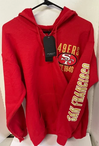 New! San Francisco 49ers Zip Hoodie Sz XL Junk Food Clothing Cover
