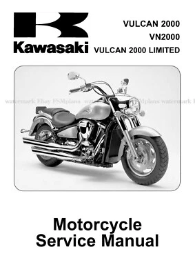 Kawasaki Vulcan 2000, VN 2000, Limited 99924-1320-04 Repair Service Manual - image 1 of 4