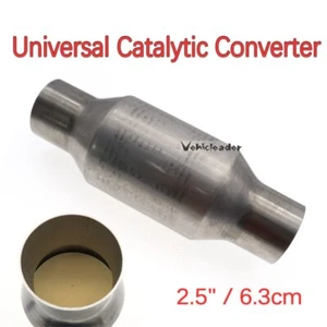 UNIVERSAL Sports Cat Catalytic Converter High Flow 400 Cells Metal Body 2.5 Inch - Picture 1 of 10