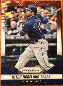 2014 Panini Prizm Prizms Red White & Blue Pulsar Mitch Moreland #146 - Picture 1 of 2