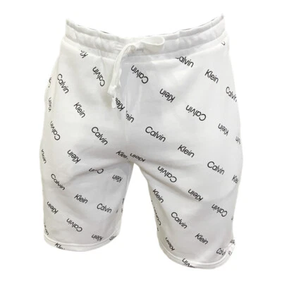 РЕКОМЕНДУЕМАЯ РОЗНИЧНАЯ ЦЕНА ПРОИЗВОДИТЕЛЯ $59,99 НОВЫЙ С ЯРЛЫКАМИ CALVIN KLEIN МУЖСКОЙ БЕЛЫЙ ШНУРОК ТЯНУТЬ НА ШОРТЫ РАЗМЕР S - Изображение 1 из 4