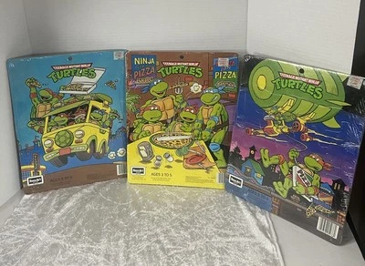 Rose Art TMNT Childs Puzzle 1990 Frame-Tray New, Still In Plastic - Image 1 of 4