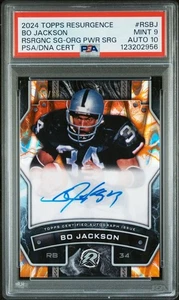 💥2024 Topps Resurgence Bo Jackson Raiders On Card SSP /25 Pop 1 Auto PSA 10!!💥 - Picture 1 of 3