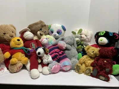 Lot Of 13 Random Plush Stuffed Animals Bundle Build A Bear Snoopy Pooh Boyds - Image 1 of 4