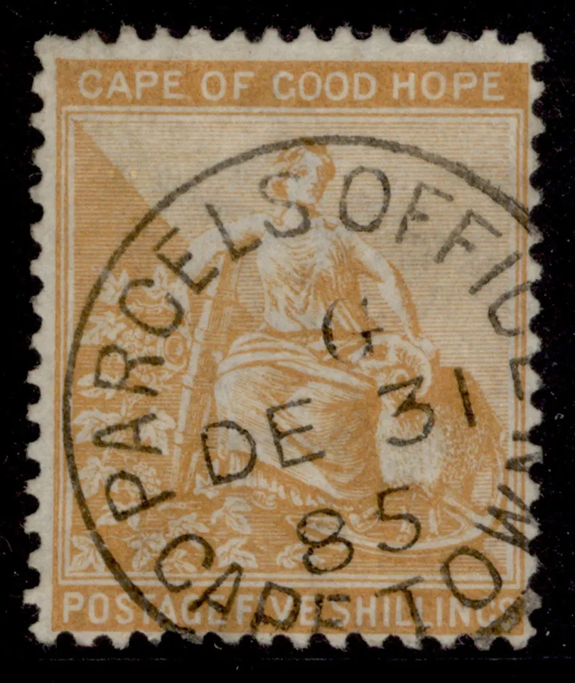 Cabo de Buena Esperanza QV SG31, 5s amarillo-naranja, MUY BIEN USADO. Cat 32€. CDS pmk Foto 1 de 1