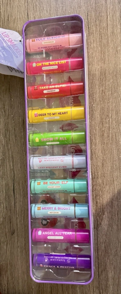 Lip Smacker 10 Original Best Flavor Forever Collection Tin Set