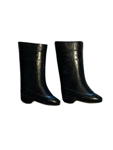 Vintage Barbie Puppe schwarz Squishy Stiefel halbhohe Schuhe Hongkong 60er 70er - Bild 1 von 2