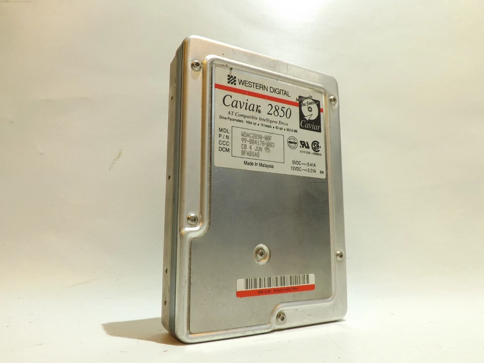 FESTPLATTE WESTERN DIGITAL CAVIAR 2850 853MB 4500U/min ATA WDAC2850 3.5'' Zoll - Bild 1 von 4