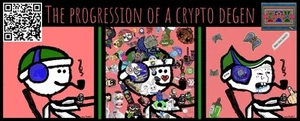 RAW HEADs #193 The Progression Of A Crypto Degen, Original Digital Street Art - Bild 1 von 1