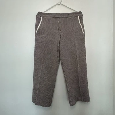 Liz Claiborne Women's Pants Size 8 Brown And White Stripes - Image 1 of 4