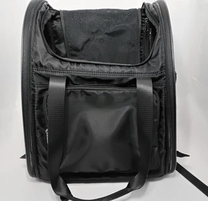 C&C California schwarz Nylon weich - seitlich Handgepäck und stabil Rucksack Haustiertrage - Bild 1 von 6