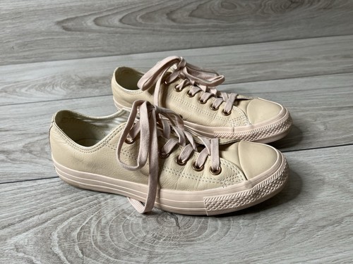 Converse scarpe da ginnastica donna in pelle rosa pallido UK 5