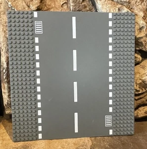 Lego Gray Road Base Plate 32x32 8 Stud Straight Street 10”x10” - Picture 1 of 5