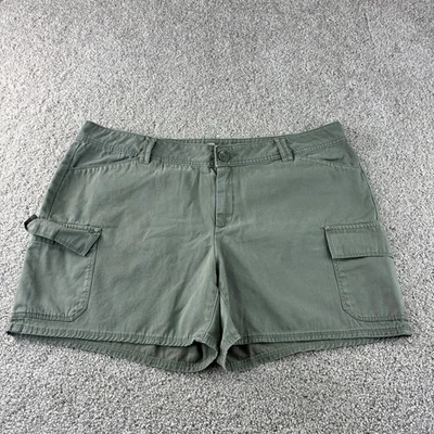 Pantalones Cortos Carga Liz Claiborne Para Mujer Talla 16 Verde Algodón Informales Aire Libre Comodidad Foto 1 de 4