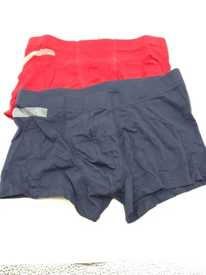 Pack de 2 calzoncillos boxer Alfani para hombre, pequeños, rojos y azul marino Foto 1 de 2