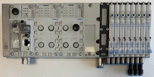 Festo  Ventilinsel /CPX-M-GE-EV-S-7/8-5POL / CPX-FEC-1-IE / CPX-AB-4-M12x2-5P-M3 - Bild 1 von 12