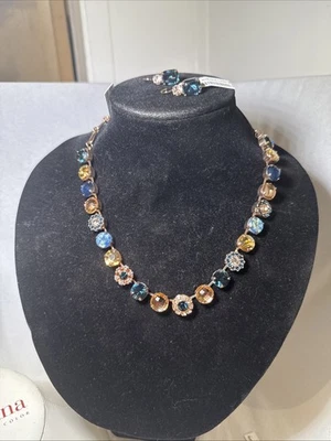 Jewelry Set By Mariana Woman Beautiful Sapphire Necklace And Earrings - Image 1 of 3