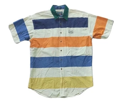 Ralph Lauren Chaps Color Block Shirt Mens Size Large Striped Short Sleeve Polo - Image 1 of 4
