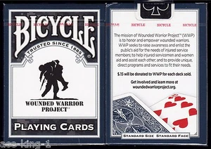 1 deck Bicycle WOUNDED WARRIOR PROJECT playing cards  - Picture 1 of 2