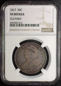 1817 Overton/O-109 NGC VF Details Bust Half Dollar - Picture 1 of 2