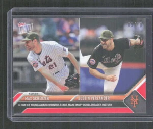 2023 Topps Now #327 Max Scherzer / Justin Verlander RED 9/10 - Picture 1 of 2