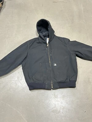 Carhartt Black Hooded Waterproof Work coat. BLK J133 Size XL Very Good Condition - Image 1 of 4