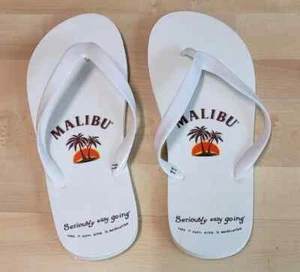 Malibu USA Badeschuhe Größe 11 Badeschlappen Sandalen Flip Flops Schuhe weiß - Bild 1 von 3