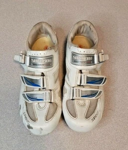 Used Shimano Womens WR419 White 2-Bolt Cycling Shoes Size 9.5, Free Shipping! - Picture 1 of 12