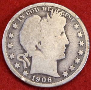 1906 Barber Half Dollar 90% Silver Coin Circulated BH551 B1 - Picture 1 of 2