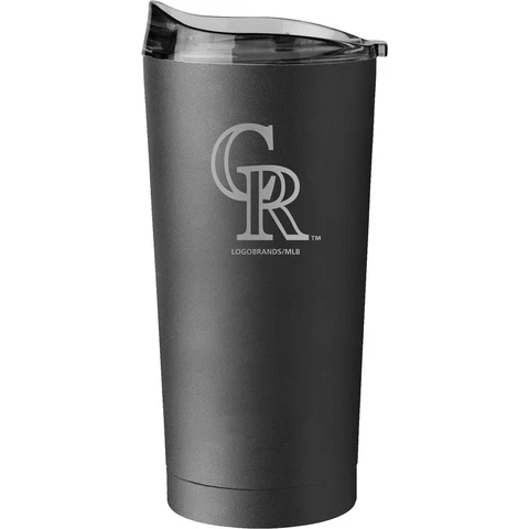 Colorado Rockies 20oz. Black Powder Coat Tumbler Cover