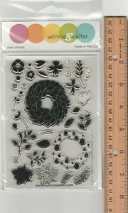 Winnie & Walter WW052 In Bloom Hollie's Festive Florals Clear Acrylic Stamps - Picture 1 of 2