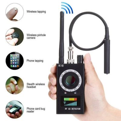 K18 / K18S Spy Cam Detector DEW RF EMF Signal GPS Detector Audio Bug Magnetic - Image 1 of 4