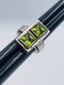 Kieselstein Cord Sterling Silver Green Peridot Ring Size 6 - Picture 1 of 7