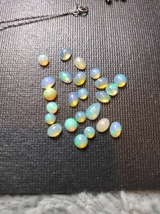 (24pcs) 4-9mm Natural Multi Ethiopian Welo Fire Opal Smooth Beads Gemstone - Picture 1 of 14