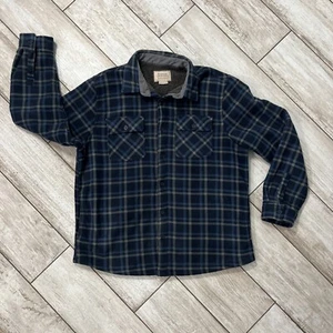 Boston Traders Flannel Shirt Jacket Button Up Sherpa Fleece Lined Men’s Size XXL - Picture 1 of 6